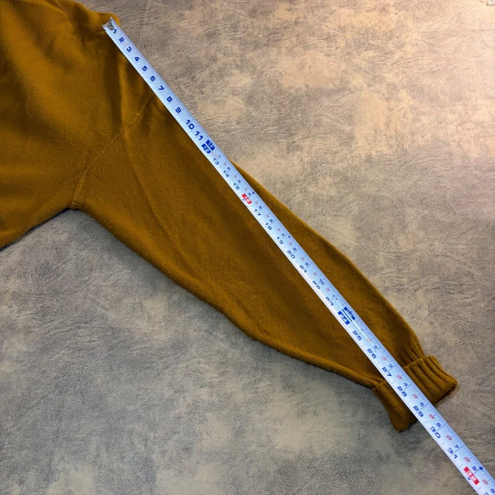 Sand-Knit Varsity Cardigan Sweater Mens 38 (M) Mustard Yellow True‎ Vintage
